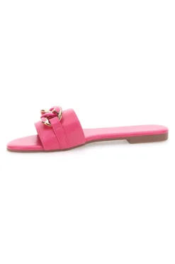 Ciabatte Flat Rosa Con Catena Mon Dieu 3396