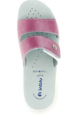 Ciabatte fucsia e bianche con plantare anatomico Inblu 63 VR