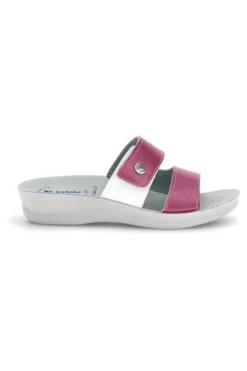 Ciabatte fucsia e bianche con plantare anatomico Inblu 63 VR