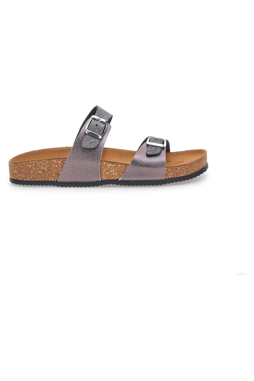 Ciabatte Grigie con Doppia Fibbia PITTARELLO TIERRA 335A006SR