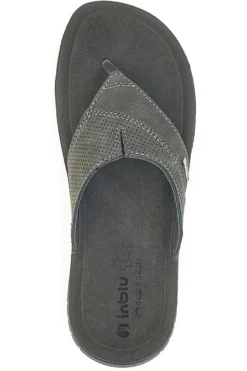 Ciabatte Grigie Infradito Con Sottopiede In Vera Pelle Inblu 14 ID