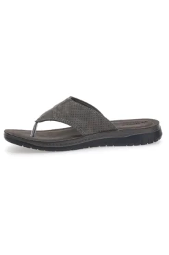 Ciabatte Grigie Infradito Con Sottopiede In Vera Pelle Inblu 14 ID