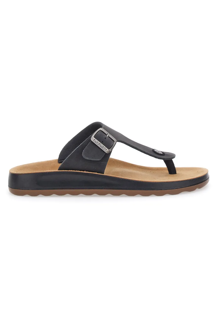 Ciabatte Infradito Nere Comfort Made in Italy Fly Flot 782154