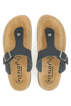 Ciabatte Infradito nere con shock absorbing plantare anatomico Fly Flot 782154C
