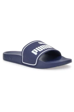 Ciabatte in Gomma Blu con Logo Puma Leadcat 2.0