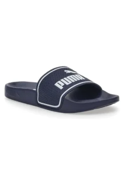 Ciabatte in Gomma Blu con Maxi Logo Puma Leadcat 2.0 JR