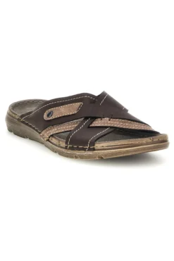 Ciabatte marrone con fasce incrociate Jerpoint 8053PSSK