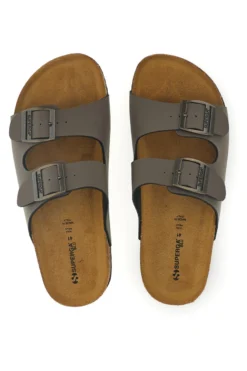 Ciabatte Marroni con Doppia Fibbia Superga S31T618