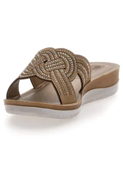 Ciabatte Marroni con Strass Inblu 37 BV