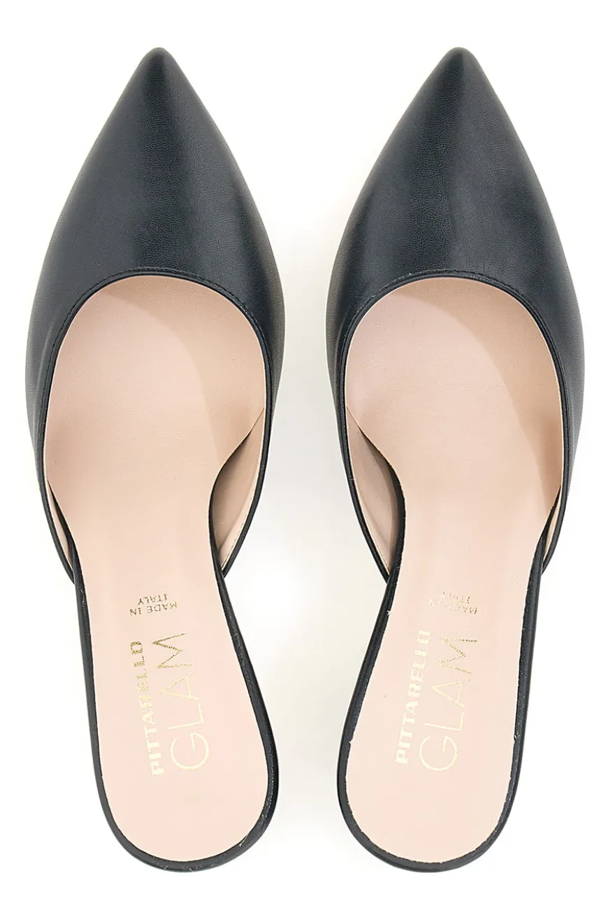 Ciabatte Mules Nere Con Tacco Pittarello Glam 3620