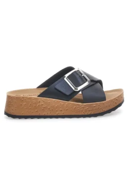 Ciabatte Nere Con Fasce Incrociate e Platform INBLU 42 PK