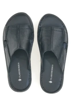 Ciabatte nere con fasce incrociate e suola comfort Claremorris 2014ZER