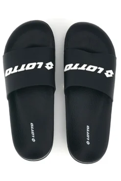 Ciabatte nere con fascia logo Lotto L97Y914