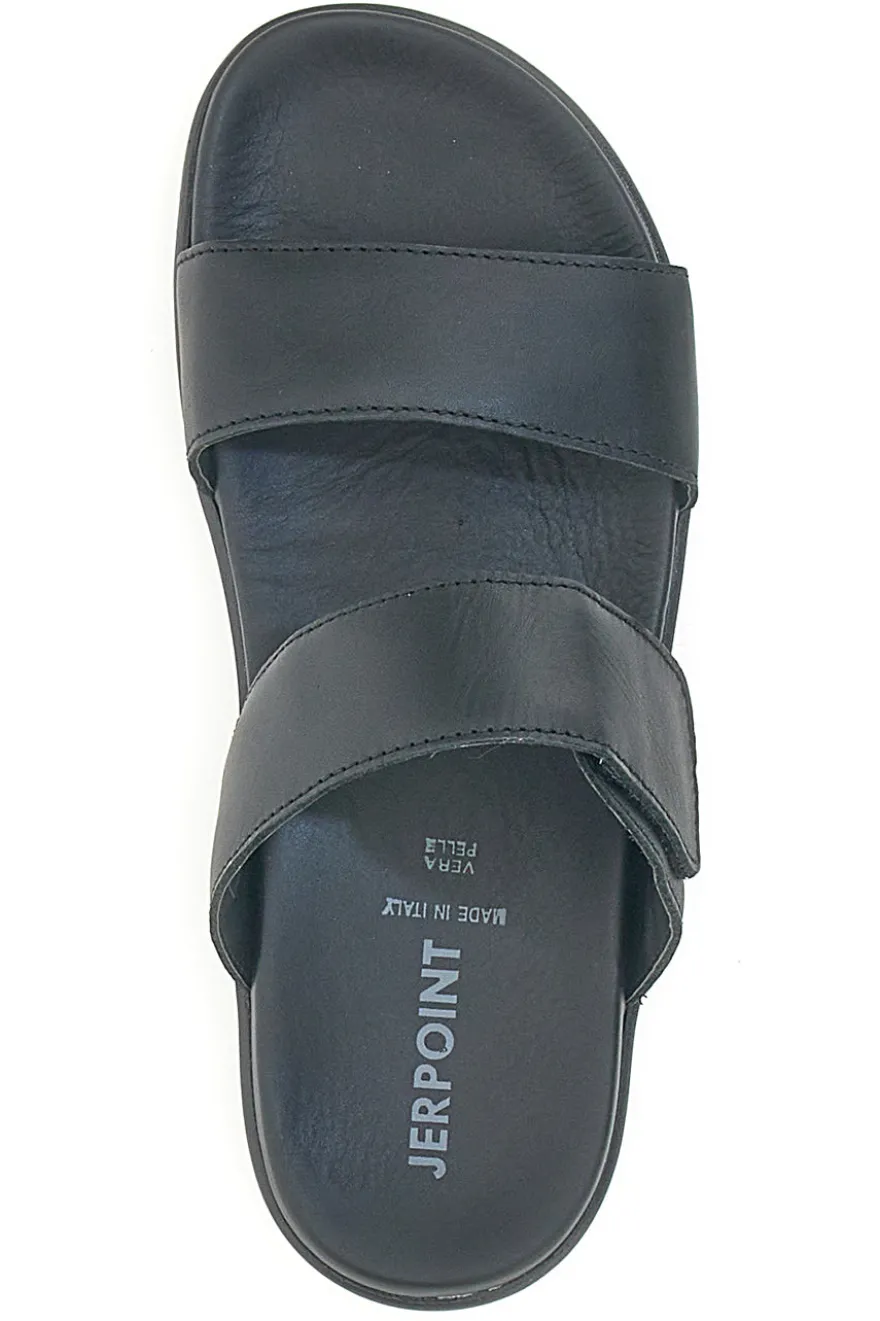 Ciabatte Nere con Fascia Regolabile Jerpoint 9106