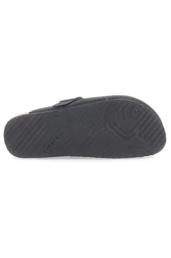 Ciabatte nere con fibbia e sottopiede in vera pelle Superga S11U700