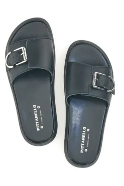 Ciabatte nere con fibbia in metallo Pittarello Love 36071926