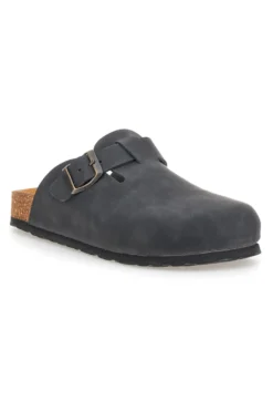 Ciabatte nere con fibbia in vera pelle Pittarello Tierra 335A013PR