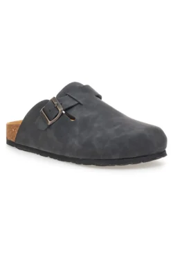 Ciabatte nere con fibbia in vera pelle Pittarello Tierra 335A013PR