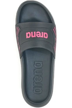 Ciabatte nere con logo fucsia e suola ergonomica ARENA URBAN EASY