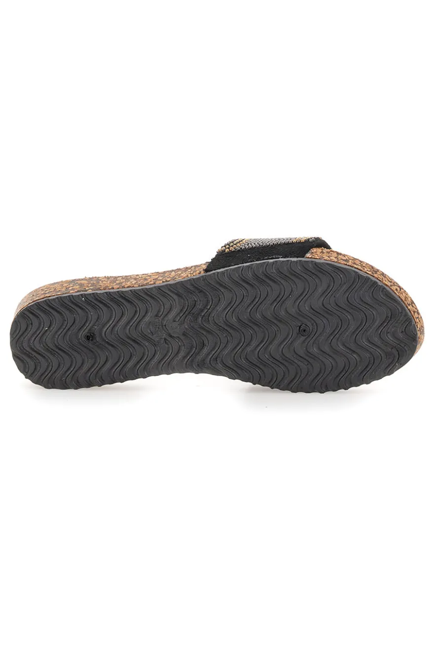Ciabatte Nere Con Perline Fun Beach 14204