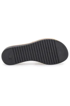Ciabatte Nere Con Platform e Catenina Argentata Pittarello Love 3456