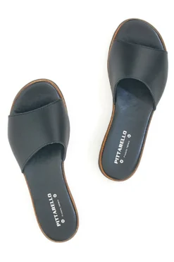 Ciabatte Nere con Platform Effetto Sughero Made in Italy PITTARELLO 244870811