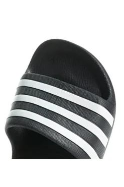 Ciabatte nere e bianche con strisce Adidas Adilette Aqua K
