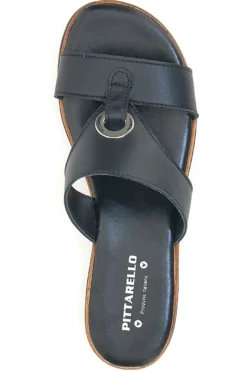 Ciabatte Nere in Vera Pelle Pittarello 2410