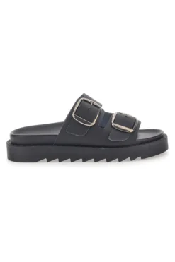 Ciabatte Nere In Vera Pelle Pittarello Capsule 27154