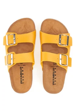 Ciabatte Ocra con Doppia Fibbia Made in Italy PITTARELLO TIERRA 335A20630SR
