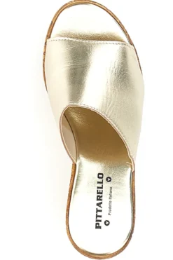 Ciabatte Oro Con Zeppa Effetto Sughero PITTARELLO 27623002