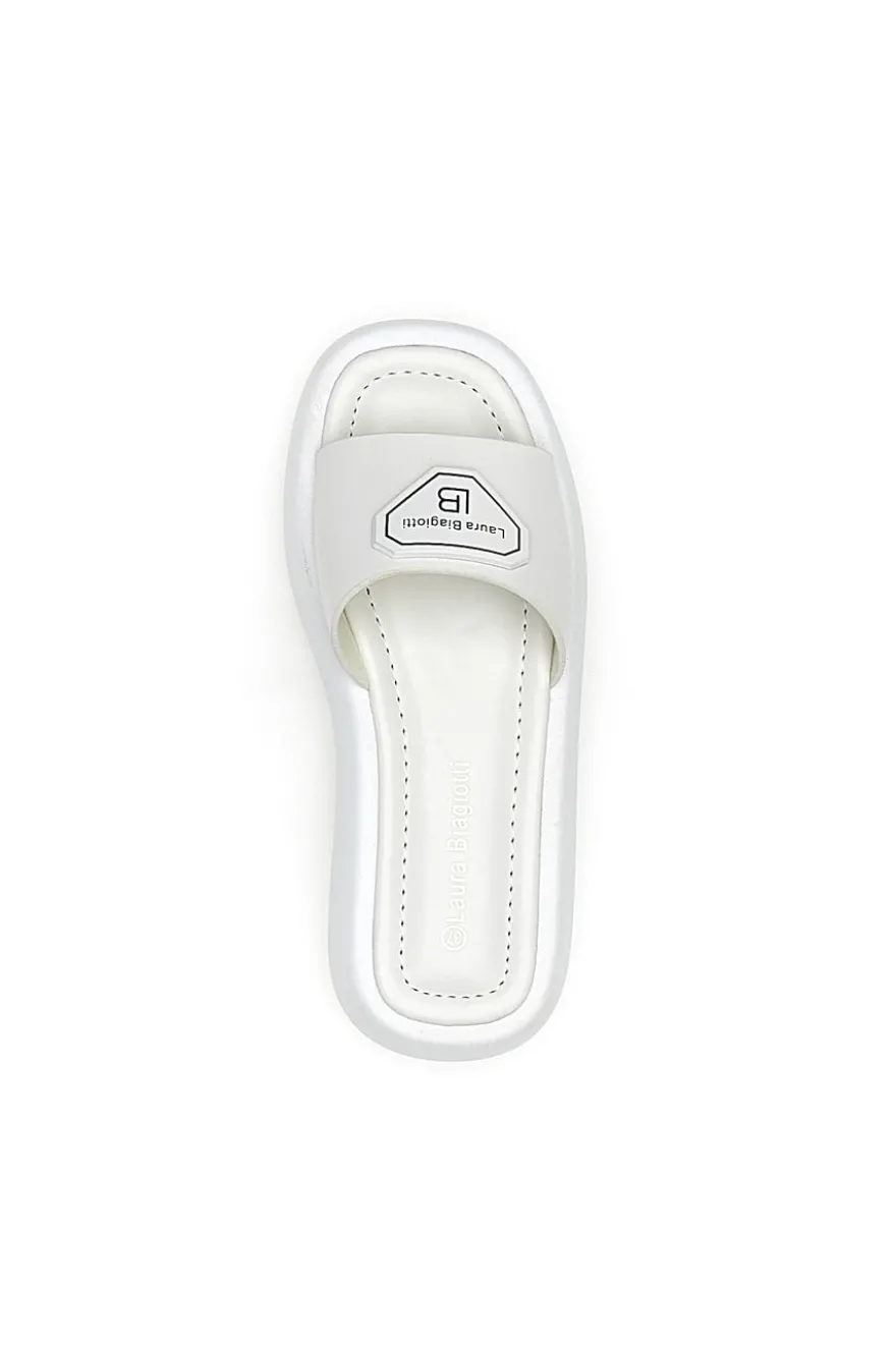 Ciabatte Platform Laura Biagiotti 8173 Bianche