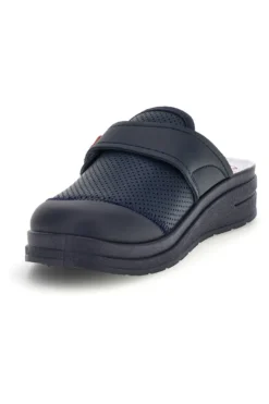 Ciabatte professionali blu in vera pelle Made in Italy Mrs chef 1768