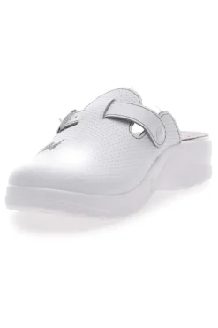 Ciabatte Professionali In Vera Pelle Made In Italy Bianche MRs Chef 8005