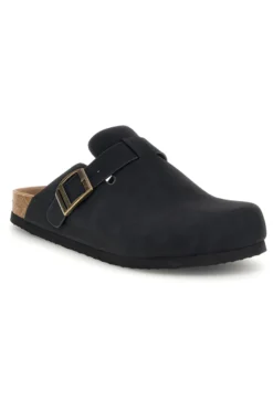 Ciabatte Sabot nere con fibbia regolabile Superga S11U700