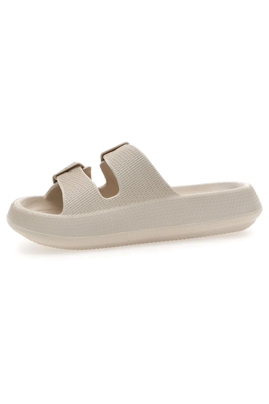 Ciabatte Slide Off White Con Fibbie 2t2l 02