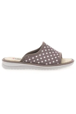 Ciabatte Taupe e a Pois Bianchi Made in Italy LINEA COMODA 5179