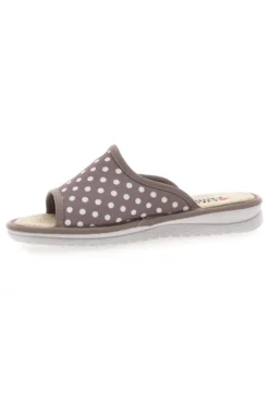 Ciabatte Taupe e a Pois Bianchi Made in Italy LINEA COMODA 5179