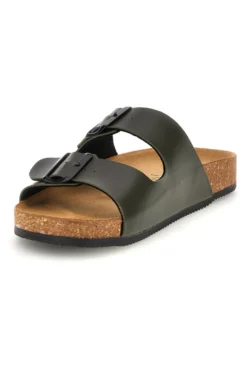 Ciabatte verde militare con doppia fibbia Pittarello tierra 335A038SR