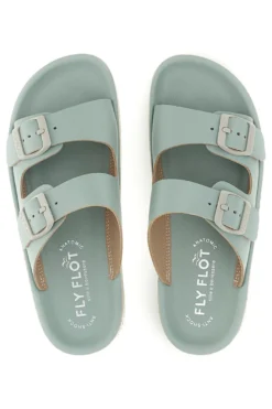 Ciabatte verdi con plantare anatomico e suola Plumatech Fly Flot 9077077ZZ