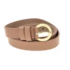 Cintura marrone con fibbia tonda First lady WIS 0149 E