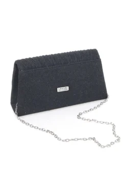 Clutch da sera nero effetto conchiglia COVERI COLLECTION SERA 099