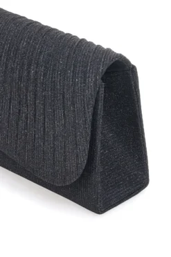 Clutch da sera nero effetto conchiglia COVERI COLLECTION SERA 099
