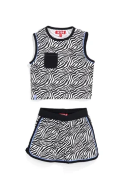 Completo nero e bianco fantasia zebrata Pitt kids PT-G-SE-9041