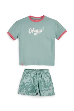 Completo verde con t-shirt e shorts Pitt kids PT-G-SE-9002