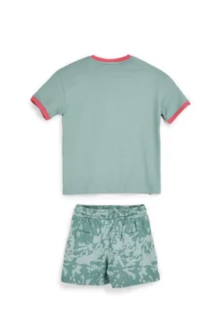 Completo verde con t-shirt e shorts Pitt kids PT-G-SE-9002