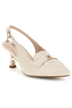Décolleté beige con cinturino slingback tacco medio Burani 51101c794