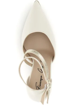Décolleté beige in vera pelle con cinturino Francesca gritti 194