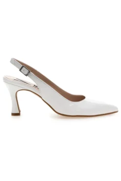 Décolleté bianche slingback Made in Italy Pittarello 4371