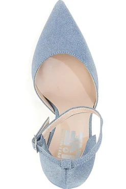 Décolleté Celeste Shiny Con Cinturino e Tacco Pittarello Love 3409